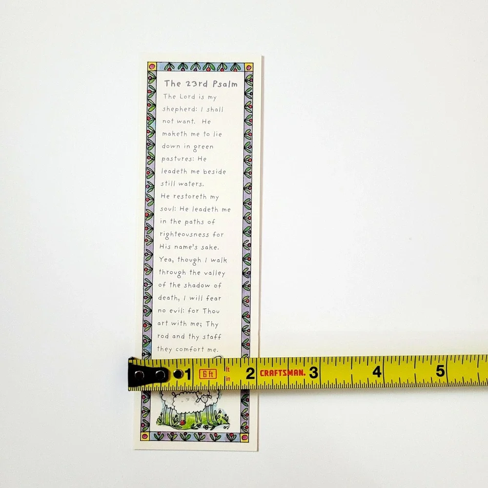 Vintage 90s Psalm 23 Bookmark cottagecore Jone Hallmark- 1990s Thomas Nelson 535